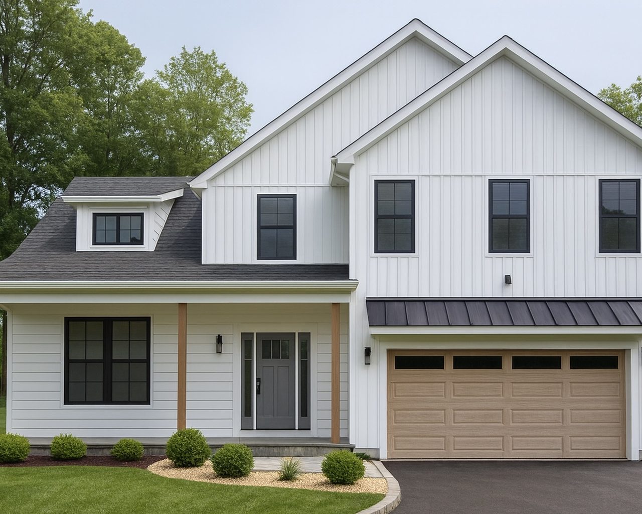 Custom farmhouse — completed exterior, Town of Newburgh, NY