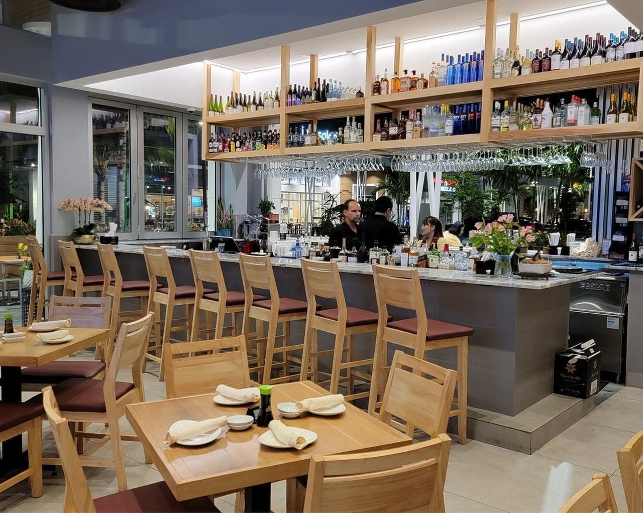 Zen Sushi — completed restaurant dining room and bar in Boca Raton, FL