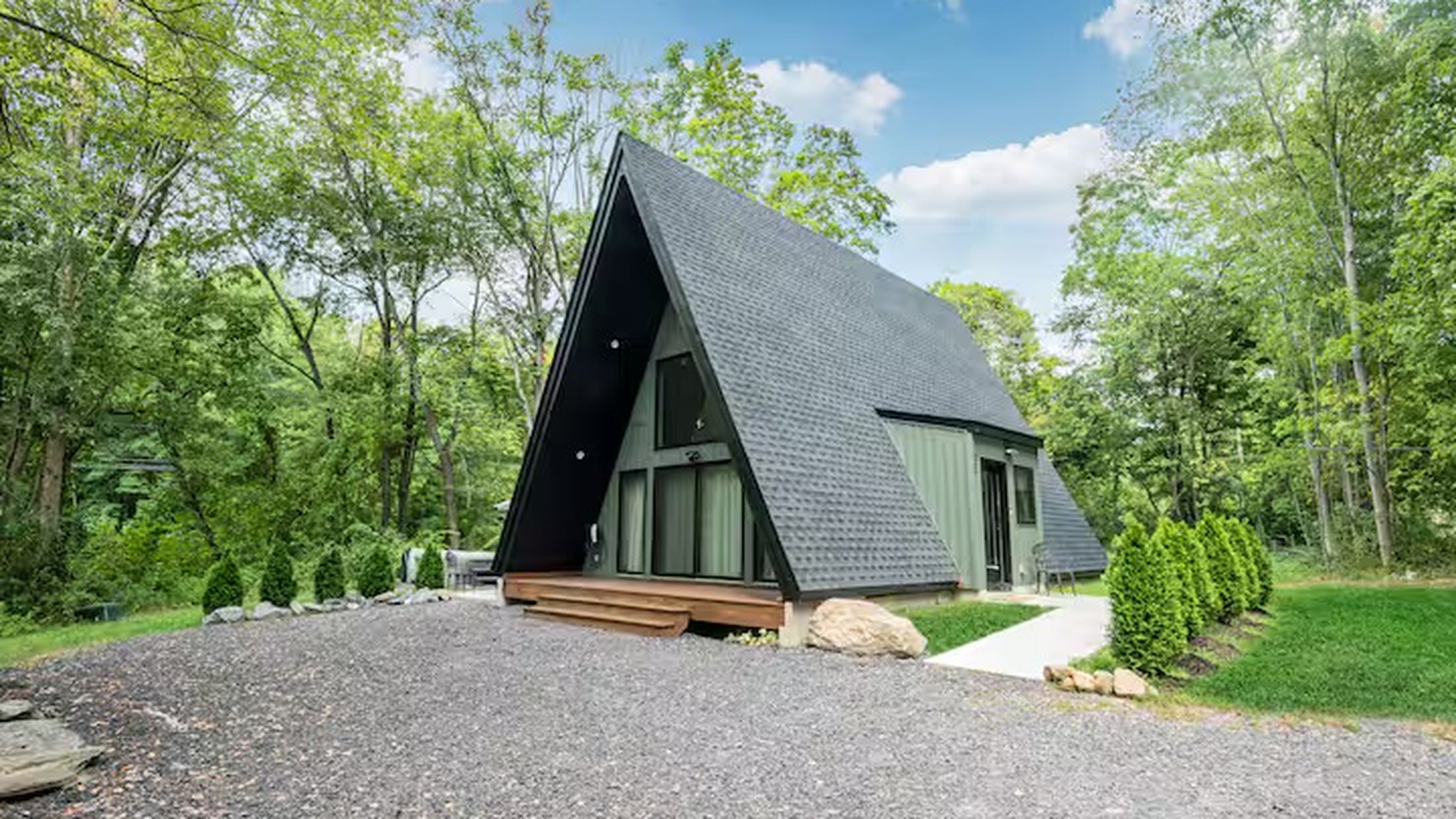 Completed A-frame custom home — Town of Warwick, NY